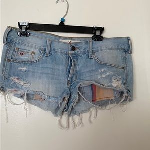 Destroyed denim Hollister shorts